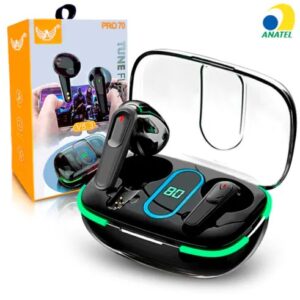 Fone Bluetooth Altomex PRO70 V5.3 TUNE FLEX Sem Fios Recarregável Confortável Para Música Chamadas Uso Diário Compatível