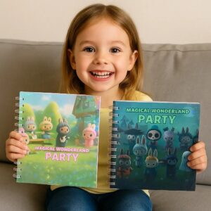 Livro de Colorir Infantil Labubu – Capa Dura, 50 Folhas com Desenhos Criativos e Papel de Alta Qualidade