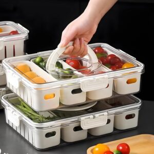 Organizador de Geladeira BMAX BM-F1280 com 12 Divisórias Gaveta Multiuso Para Ovos, Frutas e Temperos