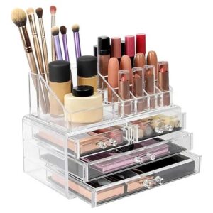 Organizador de Maquiagem e Cosméticos B-MAX BM-F1156 Porta Maquiagem Premium com 16 Divisórias