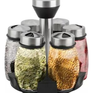 Kit Porta Temperos BMAX BM-F1160 Organizador Cozinha Com Dosador Hermético