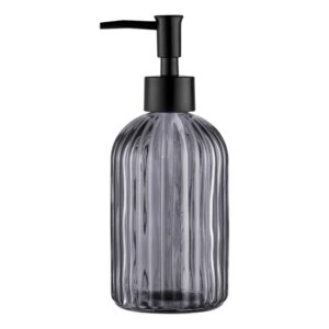 Porta Sabonete Líquido Premium 400ml Vidro Translúcido Bomba Dosadora Banheiro Cozinha Uz