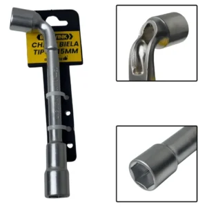 Chave Biela Tipo L 15mm Vazada Bomvink BOM-1218 Profissional para Manutenção Mecânica