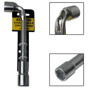 Chave Biela Tipo L 17mm Vazada Bomvink BOM-1220 Profissional para Manutenção Mecânica