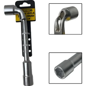 Chave Biela Tipo L 19mm Vazada Bomvink BOM-1222 Profissional para Manutenção Mecânica