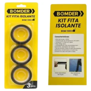 Kit 3 Fitas Isolantes Bomvink BOM-1303 Uso Elétrico Profissional