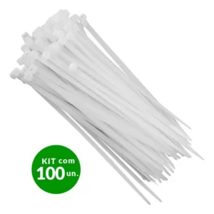 Abraçadeira de Nylon Bomvink Enforca Gato Preta BOM-5506 Pacote com 100 Unidades