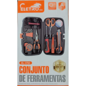 Caixa de Ferramentas Eletro EL-1710 Organizador Completo Portátil Multiuso