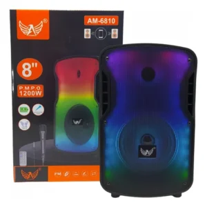 Caixa de Som Bluetooth Altomex AM-6810 1200W Portátil Bateria Recarregável Som Potente