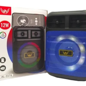 Caixa de Som Bluetooth Altomex AL‑5578 Portátil USB MicroSD Rádio FM Bateria Recarregável