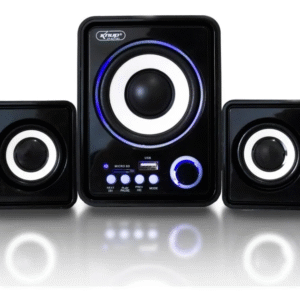 Caixa de Som Bluetooth Knup KP-6017BH Subwoofer 2.1 USB SD AUX FM Para PC Notebook TV
