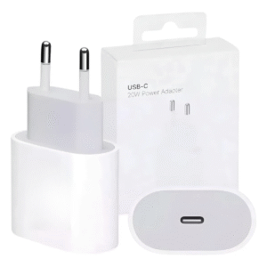 Carregador Apple 20W USB-C Turbo Rápido iPhone iPad Fonte Primeira Linha Branco