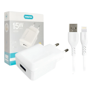 Carregador + Cabo Lightning Kimaster T503UL 15W Para iPhone Fonte Rápida Bivolt