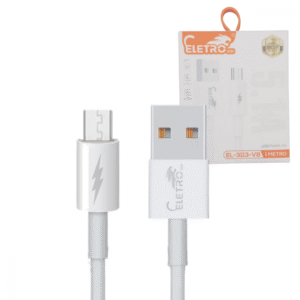 Cabo USB V8 Eletro Mex EL-3113-V8 1M Carregador Dados Android Micro USB Reforçado