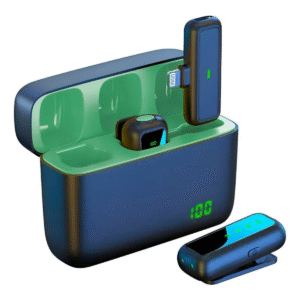 Microfone de Lapela Sem Fio Peining PEI-MKF02 com Display LED Digital Profissional