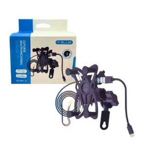 Suporte Celular Moto Bike Com Carregador USB-C 2.4A It'Blue LE-041-C Alumínio Reforçado