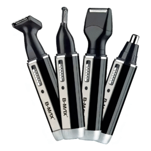 Kit De Limpeza Masculino 4 Em 1 B-Max BM-C039 Recarregável Aparador Nariz Barba Sobrancelha Grooming Sem Fio