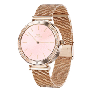 Smartband Revenger W80 Feminina Relógio Inteligente Dourado Pulseira Milanês Monitor Saúde Android iOS