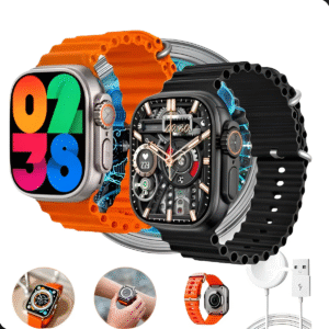 Smartwatch HW9 Ultra Max Série 9 Tela 2.0 Bluetooth Chamadas Monitor Saúde Android iOS Com 2 Pulseiras