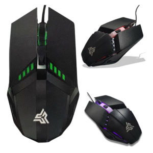Mouse Gamer Óptico Knup MU019 Preto USB Alta Precisão LED Design Ergonômico