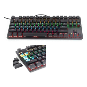 Teclado Gamer Mecânico Lehmox LEY-2080 RGB Switch Blue USB ABNT2 Preto