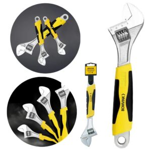 Chave Inglesa Ajustável 12 Polegadas Bomvink BOM-1283 300mm Cabo Emborrachado Profissional Aço