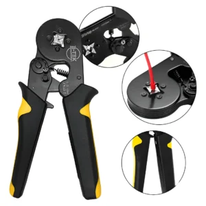 Alicate de Crimpar B-Tek BT-317 Profissional para Terminais Elétricos Conectores e Cabos