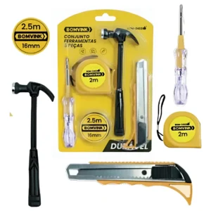 Kit de Ferramentas 5 Peças Bomvink BOM-3403 Profissional para Manutenção Geral e Reparos
