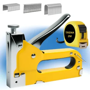 Grampeador De Tapete Bomvink Com Trena 2m + 1100 Grampos Com Maleta