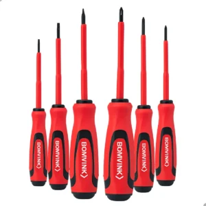Kit 6 Chaves com 12 Pontas Isoladas Bomvink BOM-3110 Uso Elétrico Profissional
