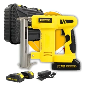 Pistola De Grampo Elétrica Sem Fio Bomvink 21V 5 Células Bateria Recarregável 9701