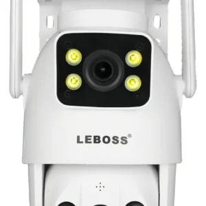 Câmera IP WiFi Lente Dupla LB-CA218 3MP PTZ Externa Visão Noturna Colorida Áudio MicroSD iCsee Prova Dágua