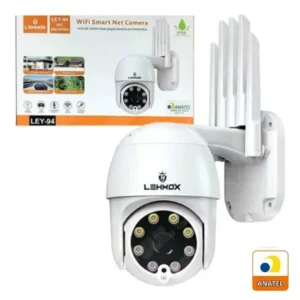 Camera WiFi Lehmox LEY-94 Full HD 2MP PTZ Visao Noturna Audio Bidirecional Deteccao Movimento Micro SD App Celular 24HX