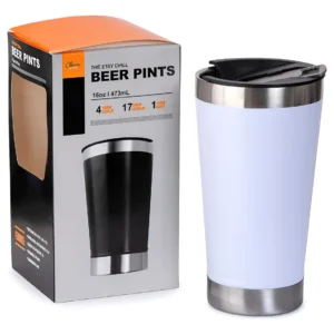 Copo Beer Pint 473ml 16oz Plástico Resistente Transparente Para Cerveja e Bebidas