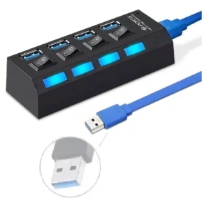 Hub USB 3.0 4 Portas Tomate MST-003 Expansor USB Alta Velocidade