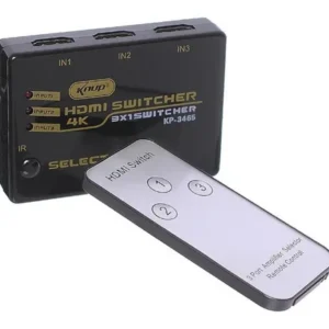 Switch HDMI KNUP KP-3465 3x1 Ultra HD 4K Troca Rápida Entre TV, PC, Notebook, Xbox e PS4