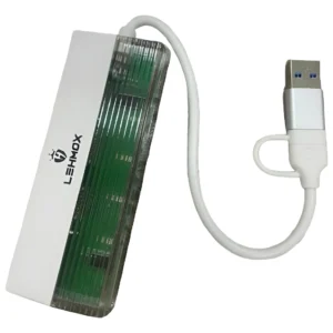 Hub USB 2.0 5 Portas Lehmox LEY-1839 Expansão Conexão Rápida Notebook PC Tablet