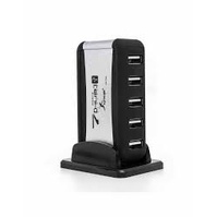 Hub USB 7 Portas Lehmox LEY-88 com Fonte Alimentação Externa Extensor USB 2.0 para PC Notebook HD Impressora Pendrive Mo