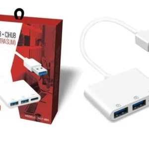 Adaptador Hub USB Tomate USB + USB-C Type-C Para Windows Mac Branco