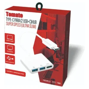 Hub Adaptador USB-C 3x1 Para USB 3.0 MTC-7001 Super Speed Branco