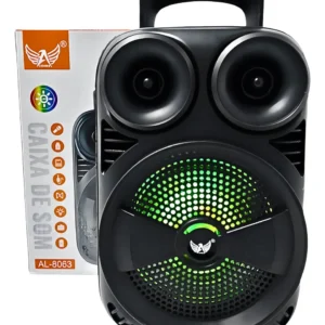 Mini Caixa de Som Bluetooth Portátil Altomex AL-8063 Som Estéreo USB Rádio FM
