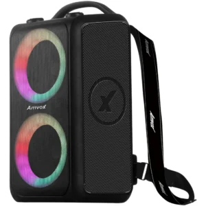 Caixa de Som Amplificada Amvox ACA 600  Bagvox Bluetooth 600W RMS Portátil USB FM Karaokê Bateria Potente