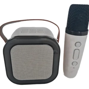 Caixa de Som Portátil Infantil Altomex AM-8580 Bluetooth Microfone Karaokê LED