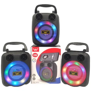 Caixa de Som Bluetooth Altomex AL‑1098 Portátil Recarregável LED Rádio FM USB TF