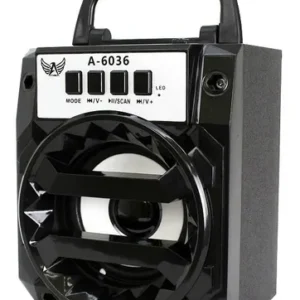Caixa de Som Bluetooth Altomex A-6036 6W Portátil USB FM AUX Micro SD Recarregável
