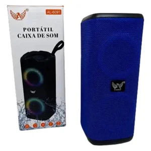 Caixa de Som Bluetooth Altomex AL-6091 10W LED USB FM AUX Micro SD Portátil Recarregável