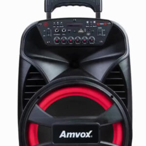 Caixa de Som Amplificada Amvox AC-480 Viper II 480W Bluetooth USB FM Microfone Bivolt Portátil