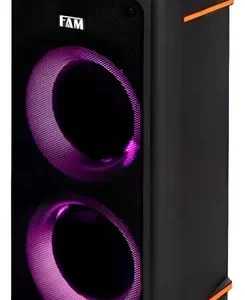 Caixa de Som Bluetooth Amplificada FAM A602 900W Bivolt USB FM AUX Microfone