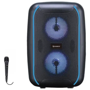 Caixa de Som Bluetooth Jun Sumay SM-CS1309 60W Bivolt 127/220V USB FM Aux Alto Volume Amplificada