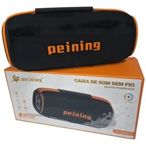 Caixa de Som Bluetooth Peining PEI-282 60W IPX6 À Prova D’Água USB FM Aux Bateria Recarregável Alto Volume